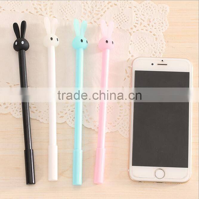 cute novel jelly rabbit shape promotional gel pen for school kids