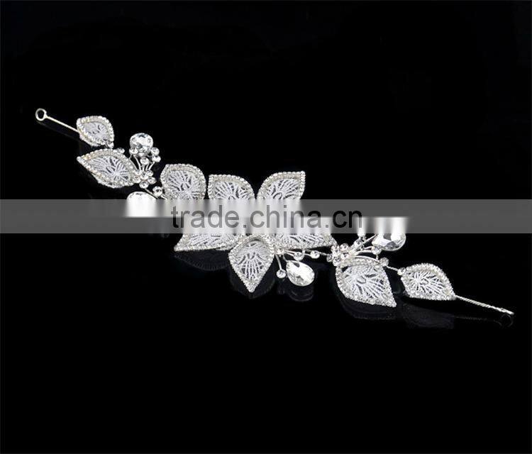 Flowers Lace Rhinestones Wedding Bridal Jewelry Hair Accessories