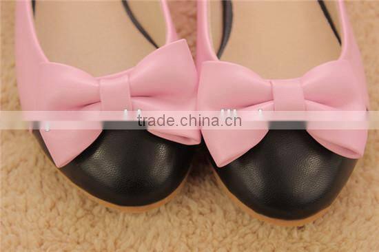 Antique PU butterfly shoe bow tie and buckles