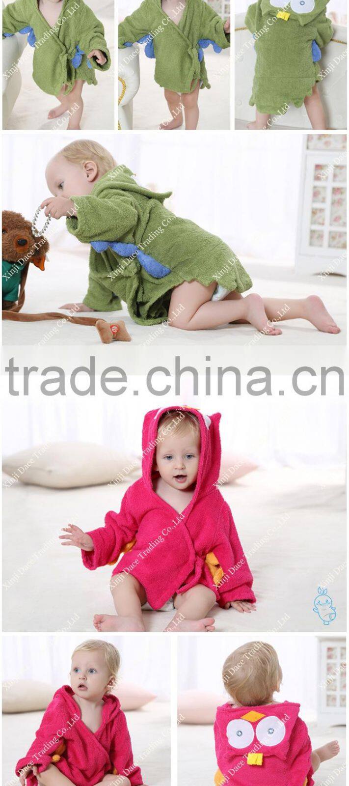 cute animal baby hooded towel bathrobe