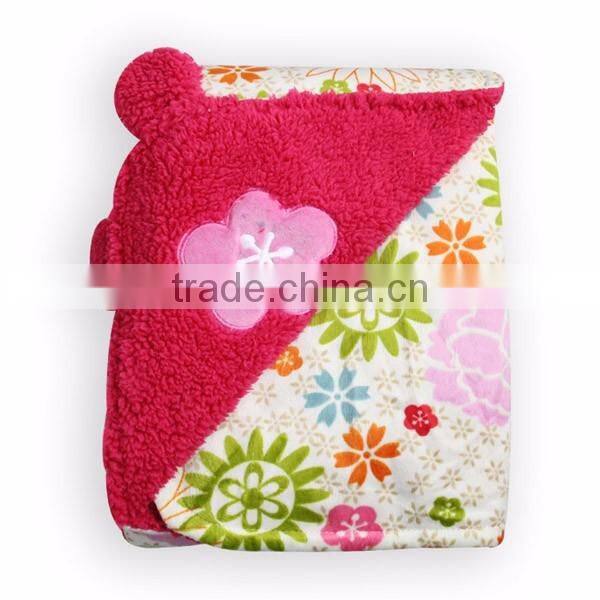 fashionable design soft touch animal baby blanket