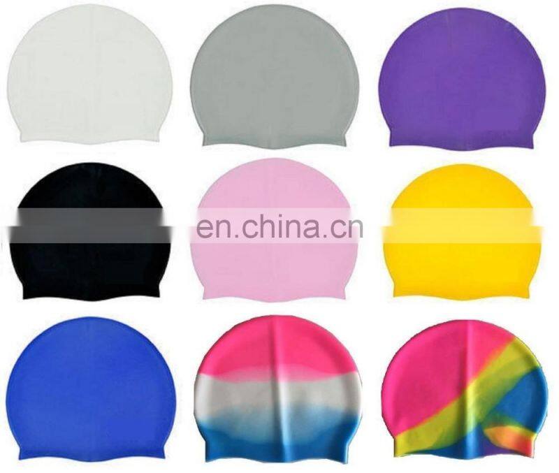 Promotional giftmake design your own funny adult flag custom silicone swim swimming cap SC001