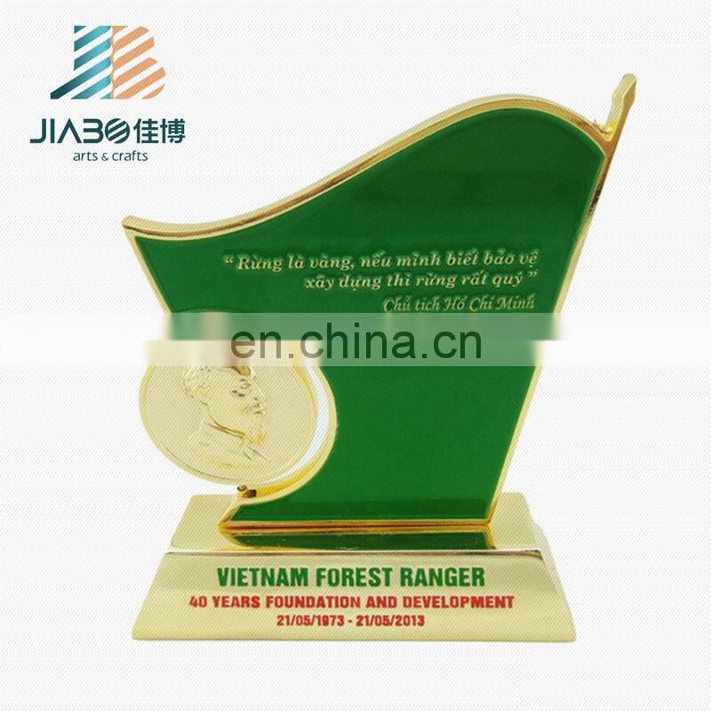 high quality blue colors paint metal trophy cup