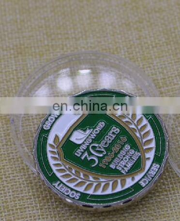 Design your own logo die cast custom memory silver metal coin