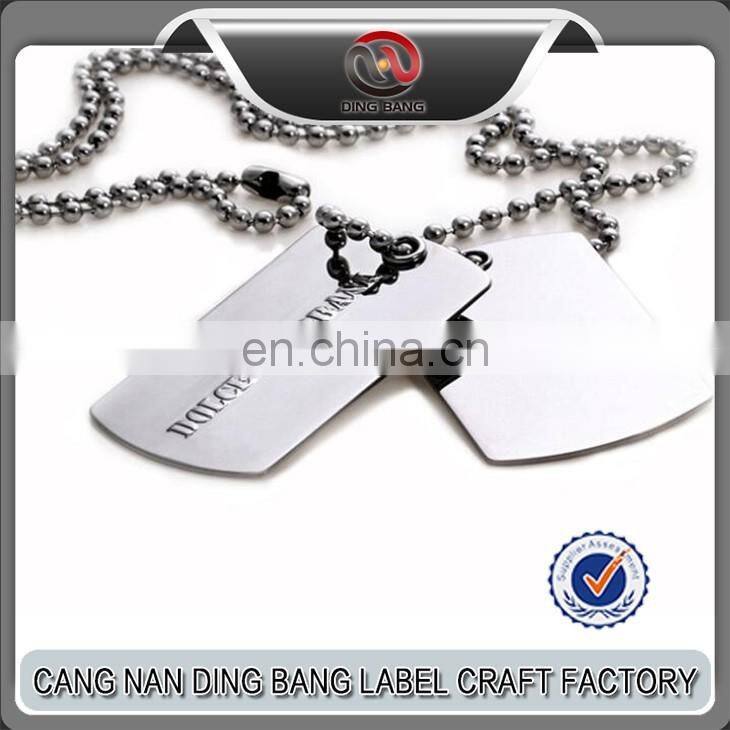 Custom Metal Logo Silver Various Designs Blank Pendant Pet Tags