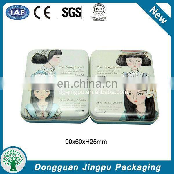 Custom printed tin gift box for pendrive packaging