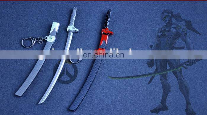 OW overwatch genji game cosplay knife keychain,movie star metal keychain