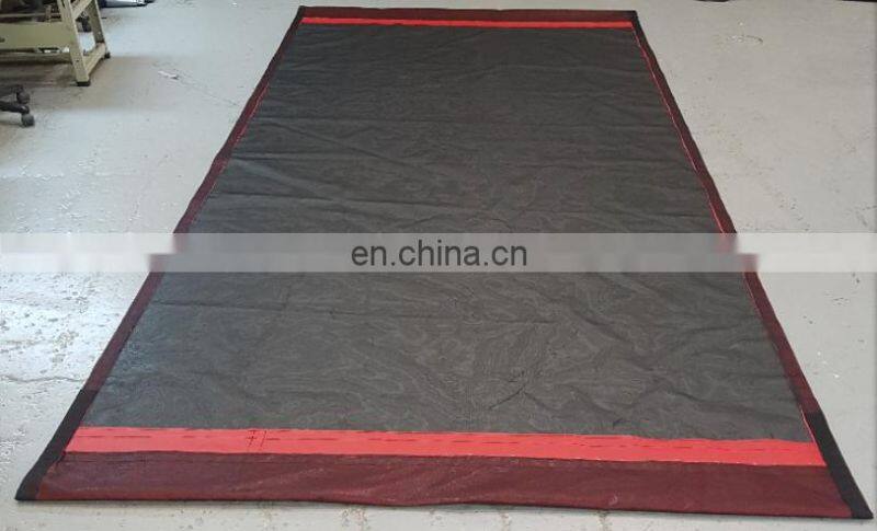 Dump Tarp with 2 Pockets & Grommets on 2 sides- Black Mesh