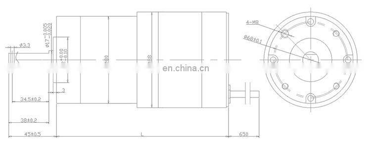 S919 80 diameter bLDC 48v 200 watt dc motor for robots