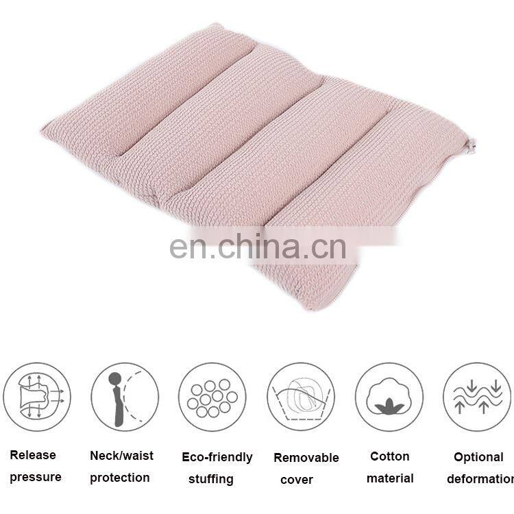 New design Chinese dining chair cushions beige four folded multi function polystyrene folding seat cushion with zipper
