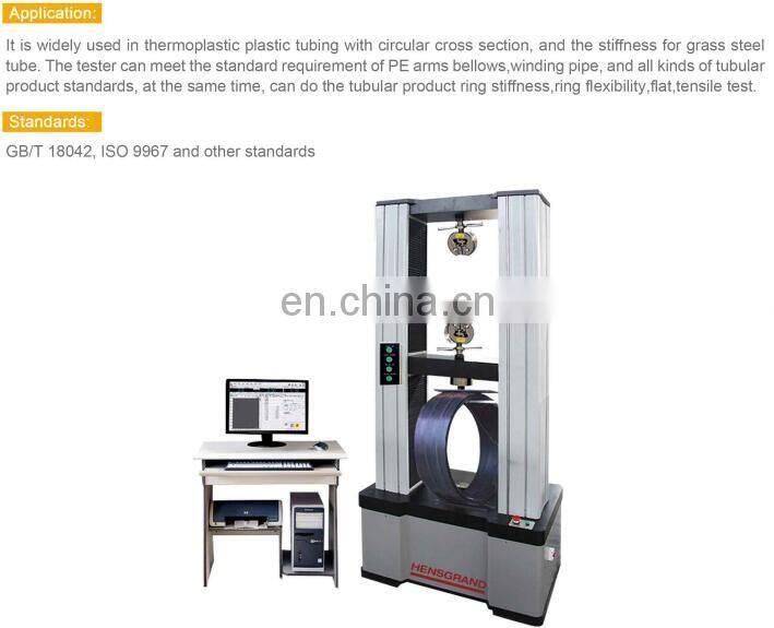 Tubular Pipe Ring Loop Stiffness Flexibility Test Equipment