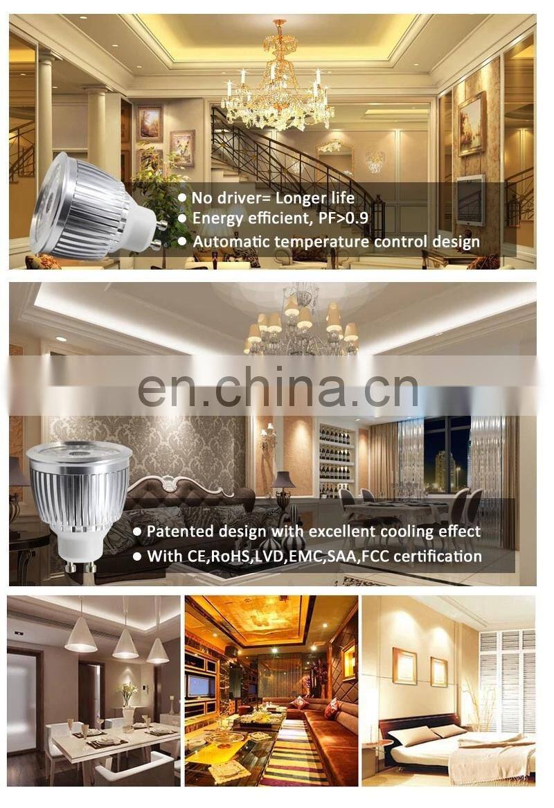 High quality silver GU10 led recessed spotlight