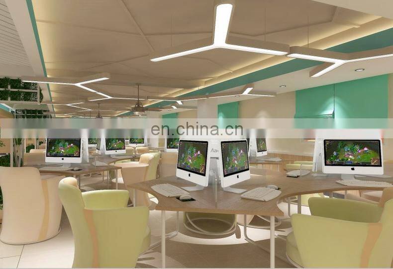 2018 New Design Geometric Y shape Iron LED Ceiling Hanging Light Modern Bar Meeting Room Office Chandelier