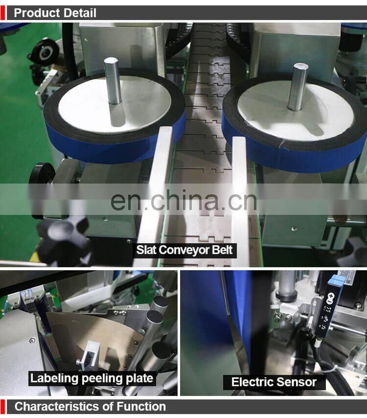 Shampoo Flat Bottles Double Side Automatic Labeling Machine