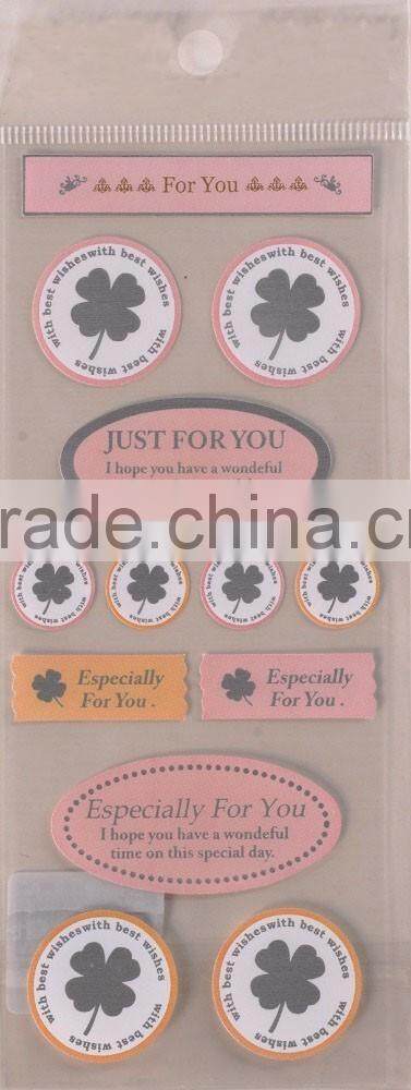 lovely creative cloth stickers, PVC sticker