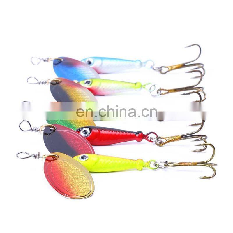 9g Freshwater Fish Bait Fischkoder Treble Hook Metallkoder Tackle Metal Fishing Lure Lead Fish With Spoon