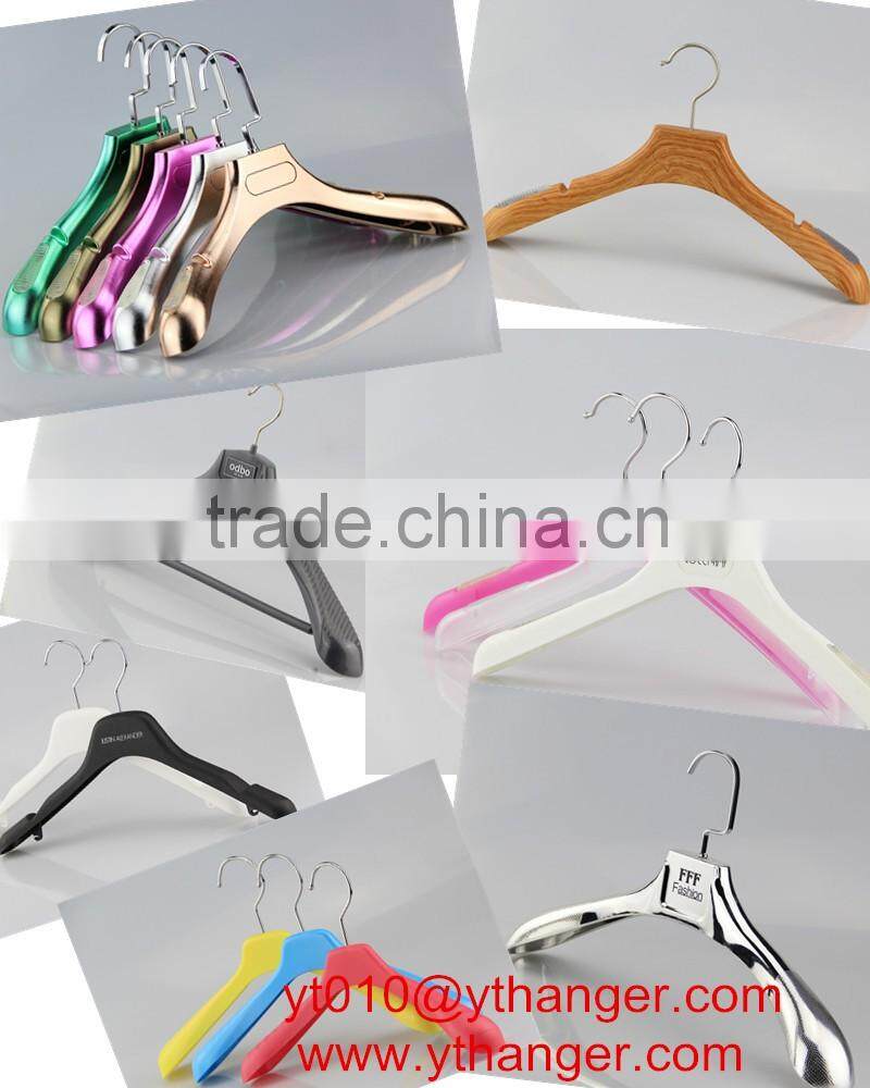 YY0484 high quality sollid plastic hanger clothes hanger pants hanger