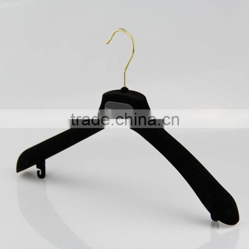 velvet hanger black wide shoulder plastic hanger for clothes