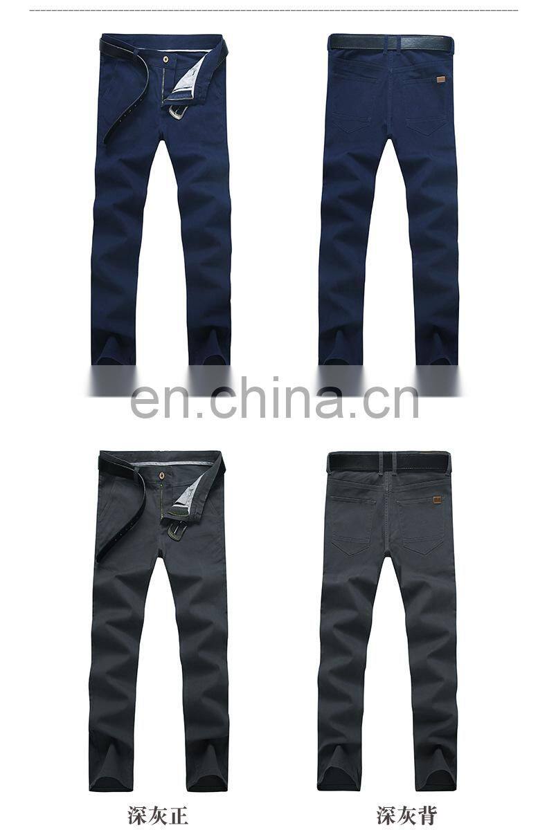 Wholesale customized brand LOGO new high-quality 100% cotton straight casual pants slim-fit men's trousers
