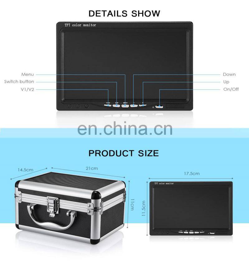 30M 1000TVL Fish Finder Underwater Fish Finder with 7.0 Inch Display Professional Fishing Camera 15 Infrared Bulbs 15 White LEDs