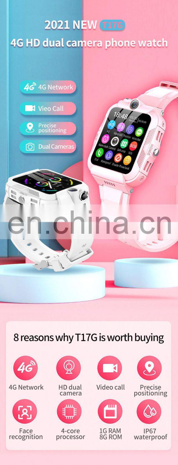 4G Video Call Kids Gps Smart Wearable Devices, SOS Remote Monitor Mobile Watch Phones For Children For Boys Girls Watches