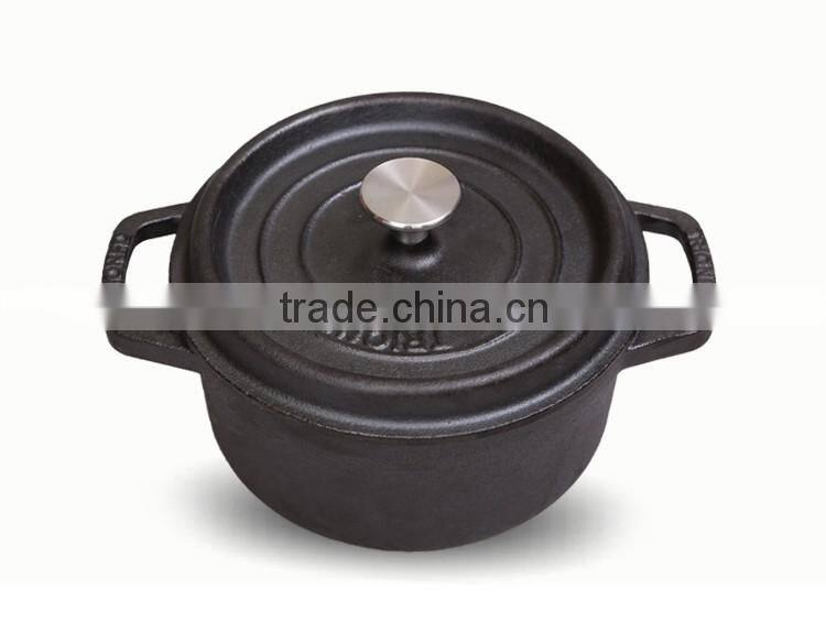 Round cast iron pot seasoning