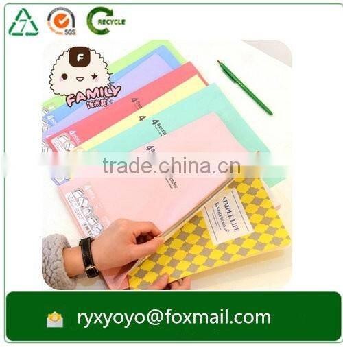a4 size custom printed pp plastic L shape document clear file folder with inserts