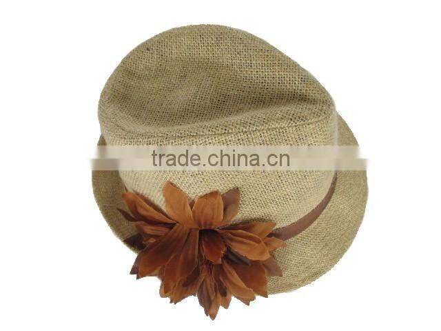 Summer Beach Sun Jazz Stingy Brim Cap Hat Ribbon Custom Straw Hat