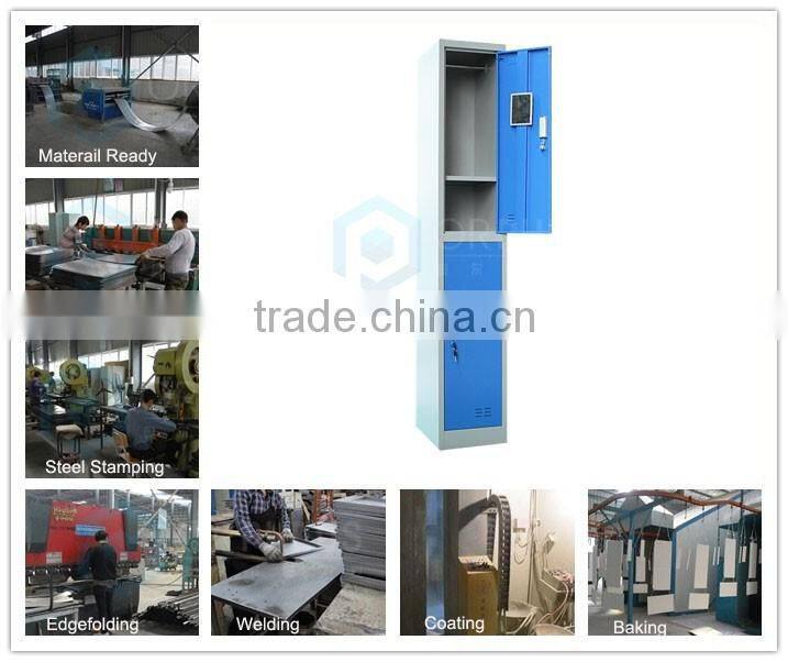 Different style 2 door lockers metal closet cabinet for room