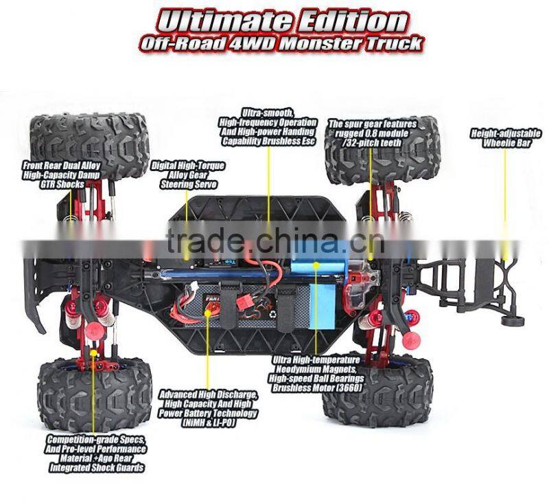 1/8 scale model cars rc car top speed remote control toy car manufacturer waterproof