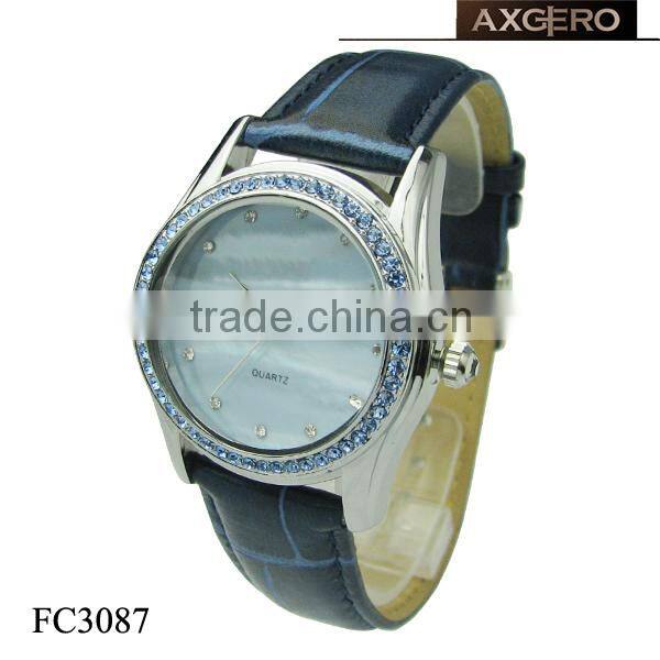 stock leather best Japan quartz crystal female watch women