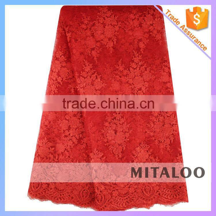 Mitaloo MSL0383 Top Quality Heavy African Lace Fabric Swiss Voile Lace with Best Price