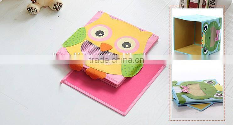 Cartoon Animal Multifunction Non Woven Fabric Organizer Box Storage Bins