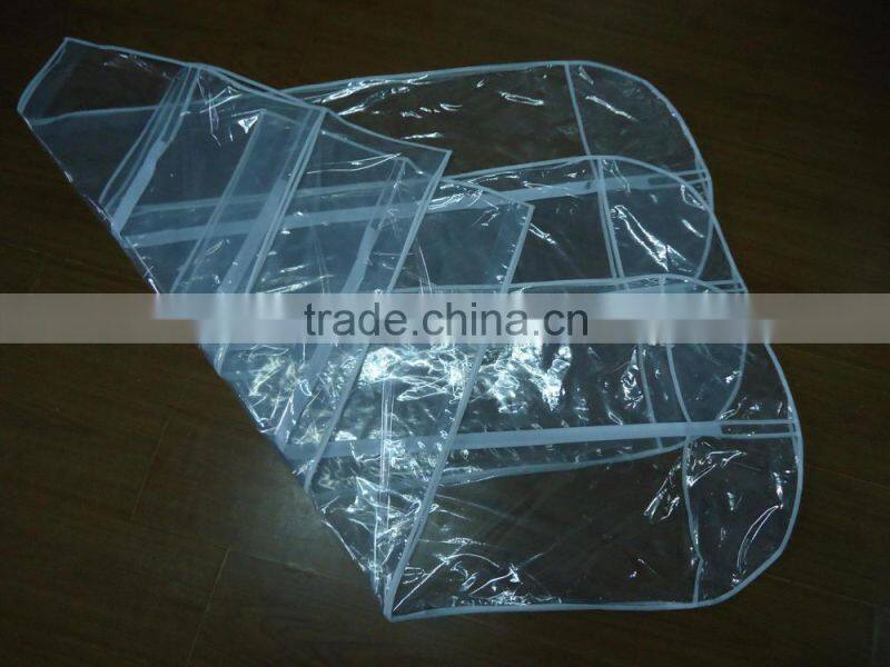 China Clear PVC garment zipper suit bag wholesale