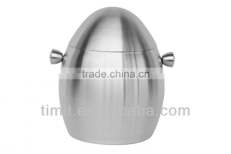 Egg shapped Double Wall Wine Ice Bucket/Wine Cooler with shank