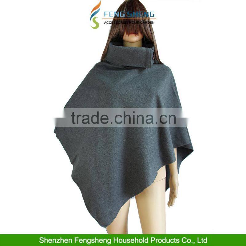 Women Warm Winter Loose Cape Coat Batwing Poncho draped Shawl Parka Wrap Outwear
