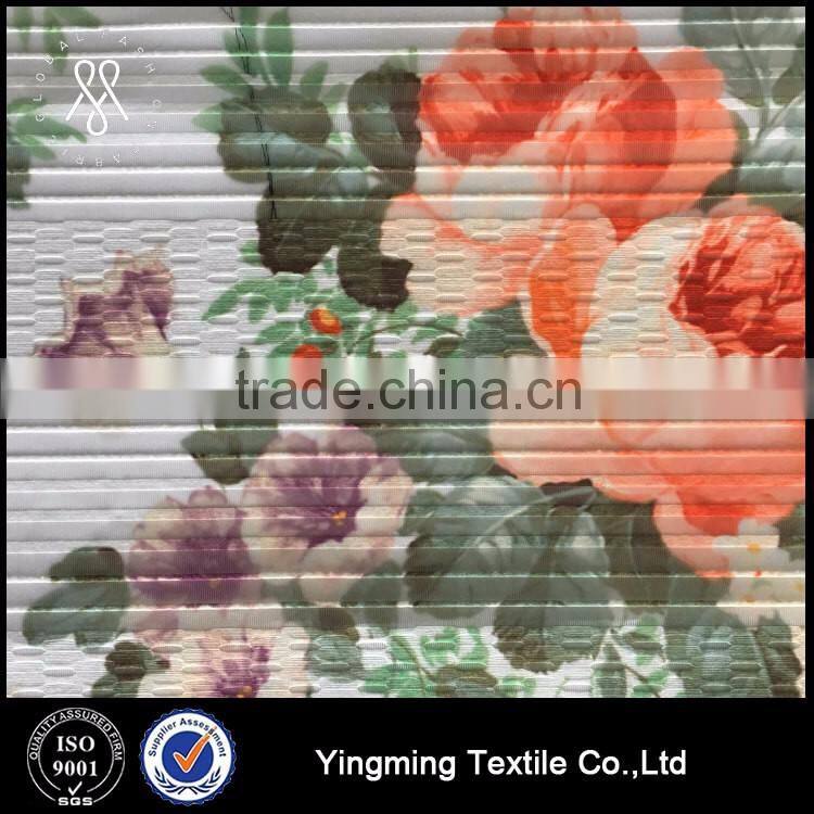Wholesale Organza Printed Fabric with beautiful flower patterns for fashion garments,dress,skirt,wedding
