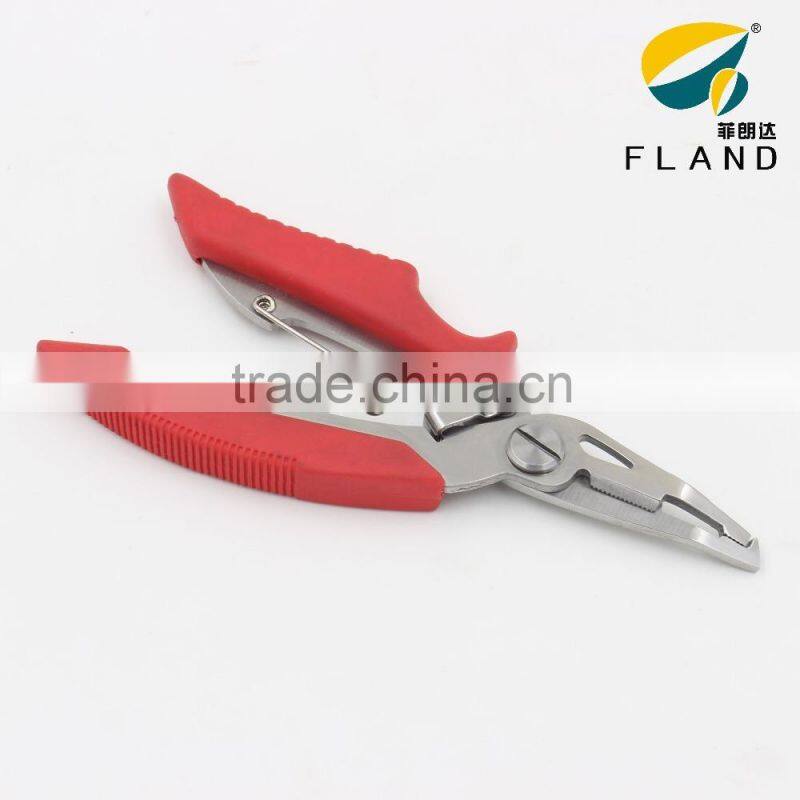 Mult-function fishing needle nose pliers tools with red handles,fishing pliers