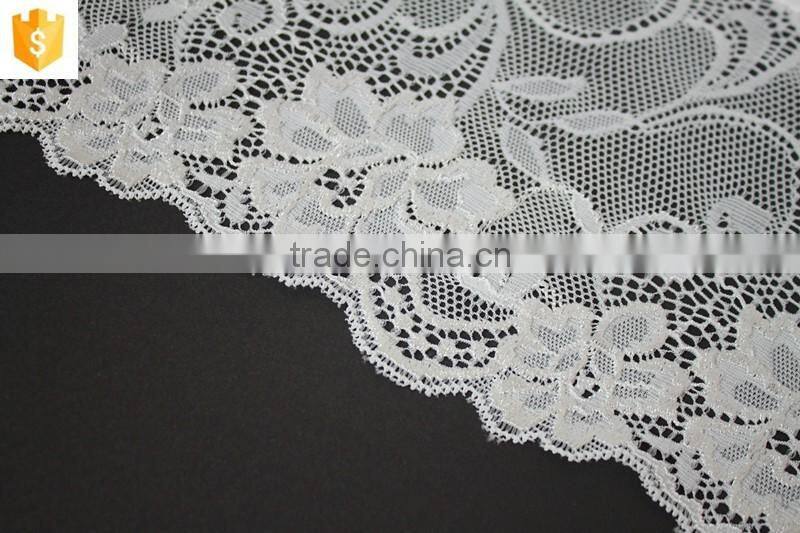 pretty design stretch lady lace fabric,fancy flower elastic lace fabric