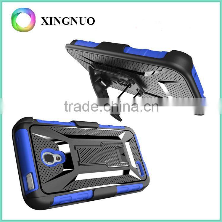Rugged Armor Holster Case Cover Case For Alcatel One Touch Conquest 7046T With Kickstand and Locking Belt Swivel Clip