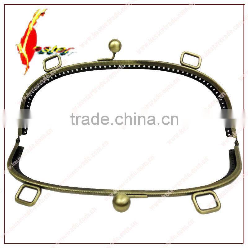 10inch Antique-brass metal purse frame