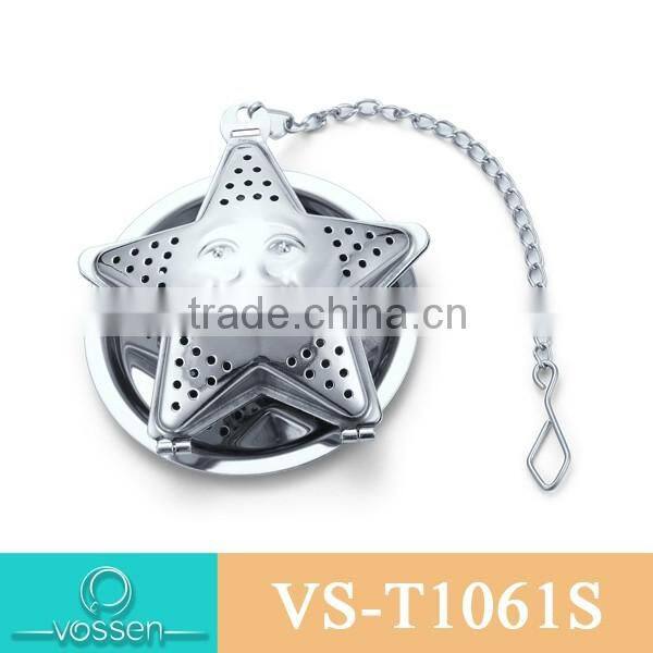 Silver plating star shaped tea infuser