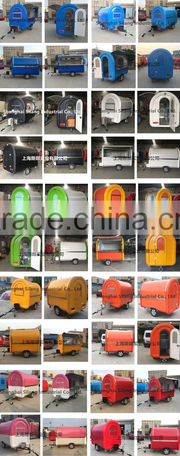 blue food cart beach food truck hot dog Hamburger ice cream cart Blue multi-function mobile food trucks Room the food truck