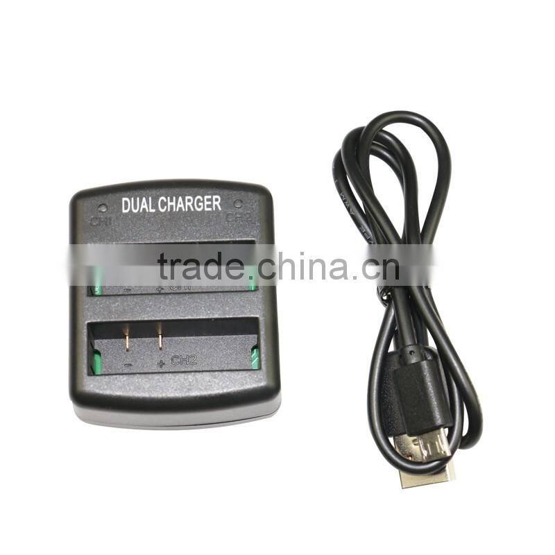 High Quality 2PCS 1400mAh Batteries Dual Charger for Xiaomi YI 4K Accessories Xiaoyi Sports Action Camera 2 II Battery Charger