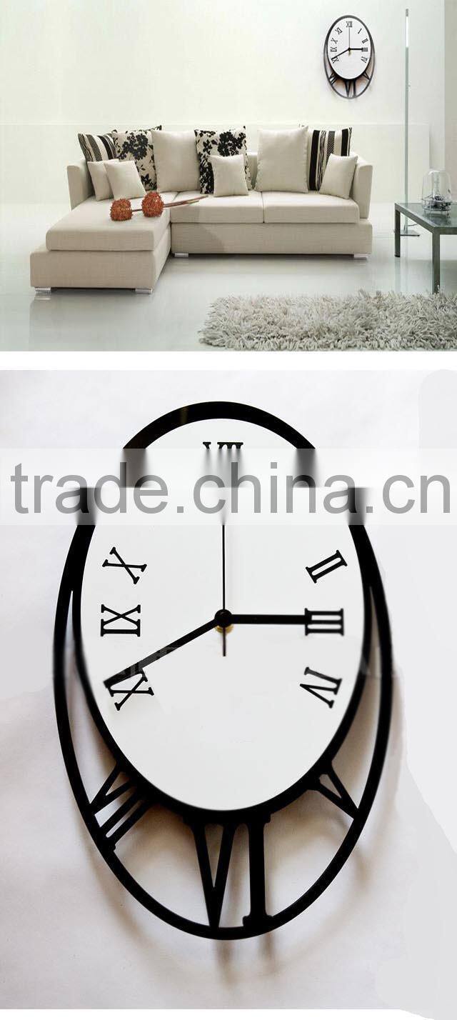 ACC2022 Oval cutty acrylic clock for home decoration