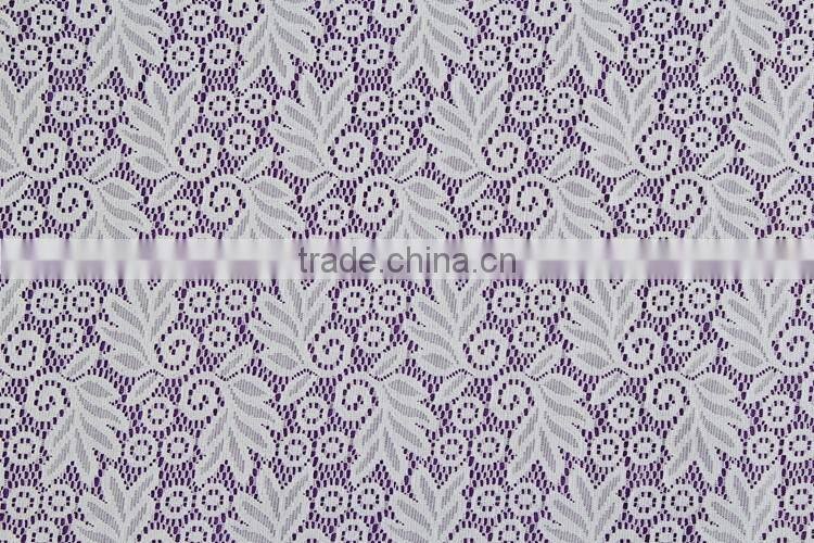 wholesale beautiful in stock 100 poly wedding embroidery white lace fabric for wedding dress