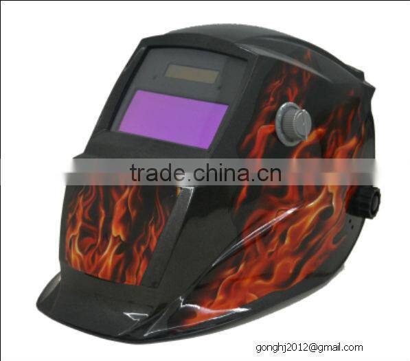 CE decal flame adjustable and grinding solar welding helmet for mig and tig and mma