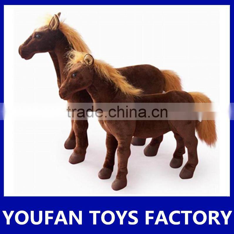 toy factory soft stuffed black horse