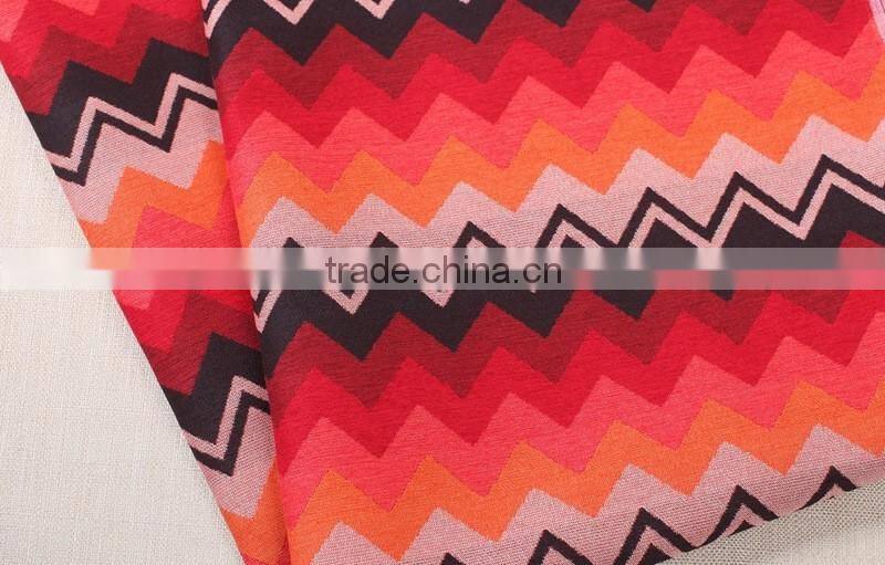 Yarn dyed colorful jacquard floral design 100%polyester sofa fabric textile