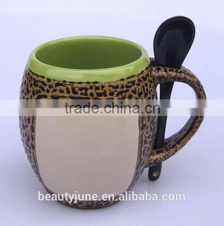 ceramic coffee tea mug mugs cup cups with spoon and handle for promotional gifts